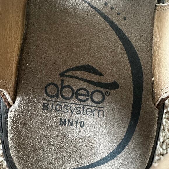 Abeo Brandon Neutral Leather Fisherman Sandals Leather Brown Mens 10 Bio Systems - Picture 14 of 15